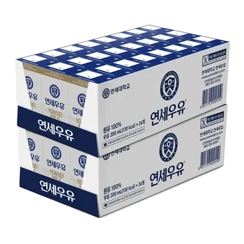 연세우유 멸균우유 200ml x 24 x 2
