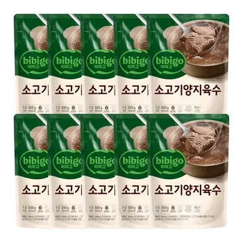CJ 비비고 진국 육수 소고기양지 500g x 10